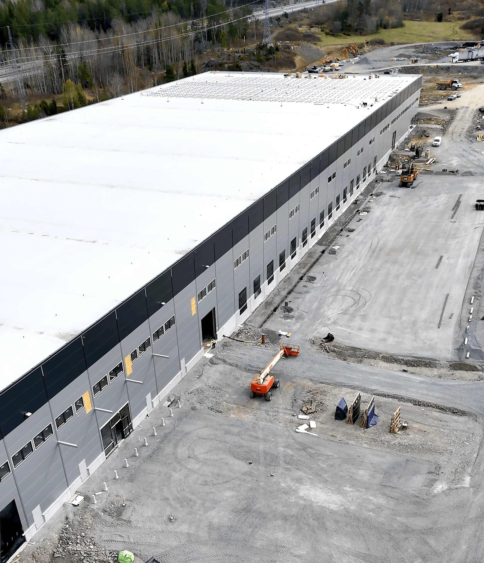 Logistikfastigheten under uppbyggnad